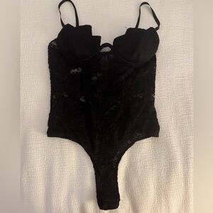 Black lace bodysuit